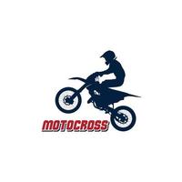 logo motocross, logo cross moteur, logo sport extrême vecteur