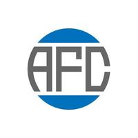 création de logo de lettre afc sur fond blanc. concept de logo de cercle d'initiales créatives afc. conception de lettre afc. vecteur