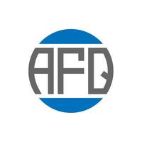 création de logo de lettre afq sur fond blanc. concept de logo de cercle d'initiales créatives afq. conception de lettre afq. vecteur