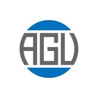 création de logo de lettre agv sur fond blanc. concept de logo de cercle d'initiales créatives agv. conception de lettre agv. vecteur