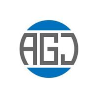 création de logo de lettre ag sur fond blanc. concept de logo de cercle d'initiales créatives agj. conception de lettre adj. vecteur