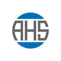 création de logo de lettre ahs sur fond blanc. concept de logo de cercle d'initiales créatives ahs. conception de lettre ahs. vecteur