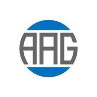 création de logo de lettre aag sur fond blanc. concept de logo de cercle d'initiales créatives aag. conception de lettre aag. vecteur