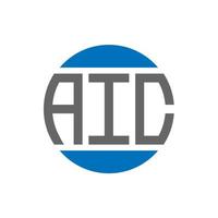 création de logo de lettre aic sur fond blanc. concept de logo de cercle d'initiales créatives aic. conception de lettre aic. vecteur