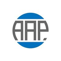 création de logo de lettre aap sur fond blanc. concept de logo de cercle d'initiales créatives aap. conception de lettre aap. vecteur