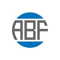 création de logo de lettre abf sur fond blanc. concept de logo de cercle d'initiales créatives abf. conception de lettre abf. vecteur