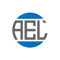 création de logo de lettre ael sur fond blanc. concept de logo de cercle d'initiales créatives ael. conception de lettre ael. vecteur
