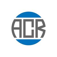 création de logo de lettre acr sur fond blanc. concept de logo de cercle d'initiales créatives acr. conception de lettre acr. vecteur