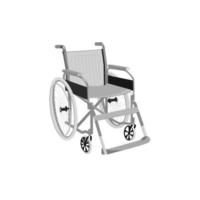 fauteuil invalide. fauteuil roulant vide isolé sur fond blanc. illustration vectorielle vecteur