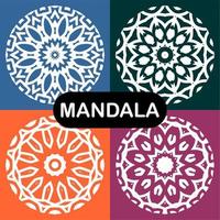 ensemble de mandalas vectoriels. modèles de conception vecteur