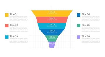 modèle de conception de diagramme d'entonnoir infographique de processus d'emploi. étapes d'embauche de la main-d'œuvre. ressources humaines. infochart modifiable avec les étapes du processus. présentation visuelle des données vecteur