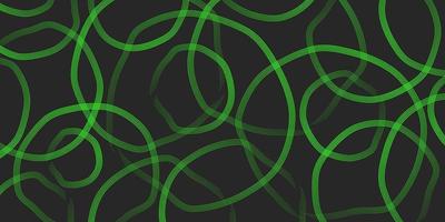cercles de lignes de néon vert vif de vecteur sur fond sombre. abstrait géométrique minimaliste futuriste. conception de papier peint exclusive pour affiche, brochure, présentation, site Web. art moderne