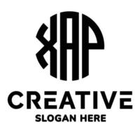 création de logo de lettre xap créative vecteur