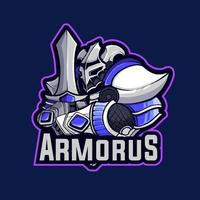 jeu de logo de mascotte armorus vecteur