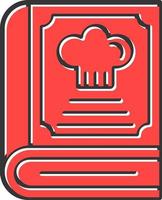 conception d'icônes créatives de livre de cuisine vecteur