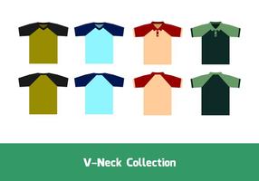 V-neck raglan free vector