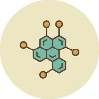 conception d'icône créative de molécule vecteur