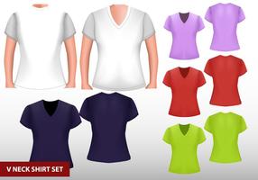 V shirt for woman template vecteur