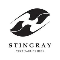 logo stingray et vecteur avec modèle de slogan