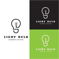 logo d'ampoule créative et vecteur avec modèle de slogan