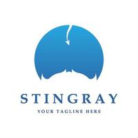 logo stingray et vecteur avec modèle de slogan