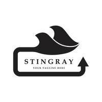 logo stingray et vecteur avec modèle de slogan