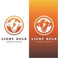 logo d'ampoule créative et vecteur avec modèle de slogan