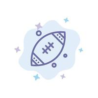 ball rugby sports irlande icône bleue sur fond de nuage abstrait vecteur