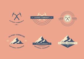 Ensemble de logo Alpinist vecteur