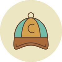 conception d'icône créative de casquette de baseball vecteur
