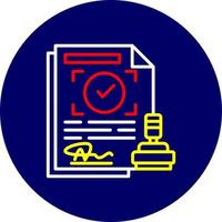 conception d'icône créative d'approbation vecteur