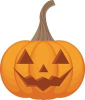 une illustration festive lumineuse avec l'image d'une citrouille avec un sourire. la citrouille est un symbole des vacances d'halloween. jack-o-lantern est un symbole de la Toussaint. Festival d'automne. vecteur