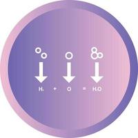 icône de glyphe de vecteur de formule chimique unique