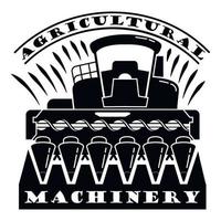 logo de machines agricoles, style simple vecteur