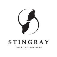 logo stingray et vecteur avec modèle de slogan