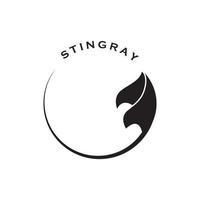 logo stingray et vecteur avec modèle de slogan