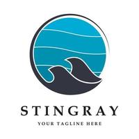 logo stingray et vecteur avec modèle de slogan