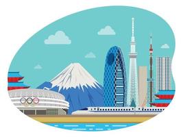 illustration du site olympique de tokyo. vecteur