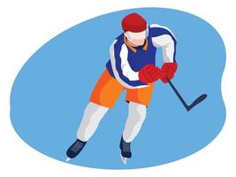 joueur de hockey sur glace belle illustration vecteur