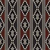 motif de rayures navajo aztèque. arrière-plan harmonieux de couleur rouge-noir ethnique sud-ouest. utiliser pour le tissu, le textile, les éléments de décoration intérieure, le rembourrage, l'emballage. vecteur