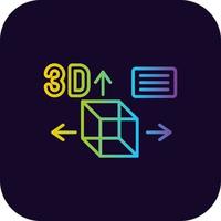 conception d'icônes créatives de conception 3d vecteur