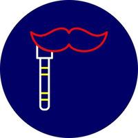 conception d'icône créative moustache vecteur