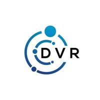 création de logo de lettre dvr sur fond blanc. concept de logo de lettre initiales créatives dvr. conception de lettre dvr. vecteur