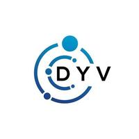 création de logo de lettre dvv sur fond blanc. concept de logo de lettre initiales créatives dyv. conception de lettre dyv. vecteur