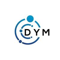création de logo de lettre dym sur fond blanc. concept de logo de lettre initiales créatives dym. conception de lettre dym. vecteur