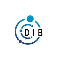 création de logo de lettre dib sur fond blanc. concept de logo de lettre initiales créatives dib. conception de lettre dib. vecteur
