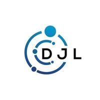 création de logo de lettre djl sur fond blanc. concept de logo de lettre initiales créatives djl. conception de lettre djl. vecteur