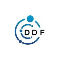 création de logo de lettre ddf sur fond blanc. concept de logo de lettre initiales créatives ddf. conception de lettre ddf. vecteur