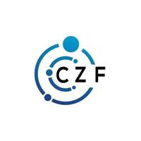 création de logo de lettre czf sur fond blanc. concept de logo de lettre initiales créatives czf. conception de lettre czf. vecteur