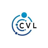 création de logo de lettre cvl sur fond blanc. concept de logo de lettre initiales créatives cvl. conception de lettre cvl. vecteur